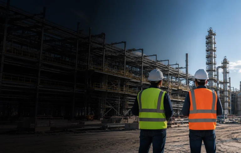 Gestión EPCM en proyecto industrial: supervisores frente a la planta en construcción